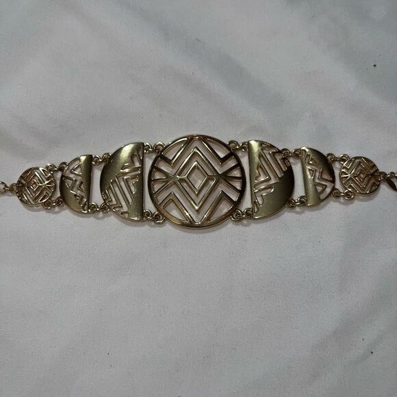SHA Vintage Tribal Linear Chunky Link Bracelet - Picture 1 of 7